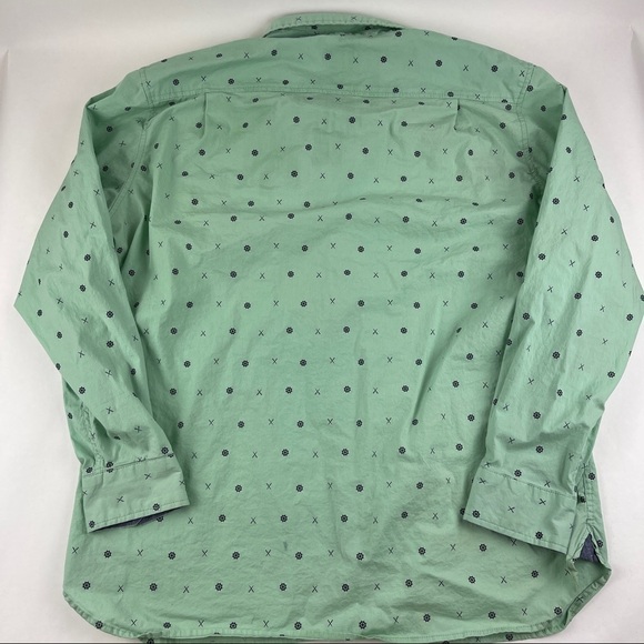 Lee Button Down Shirt Men XL Green Nautical Long Sleeve - Picture 9 of 9